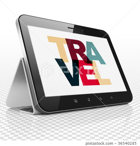 Holiday concept: Tablet Computer with Travel on 36540285