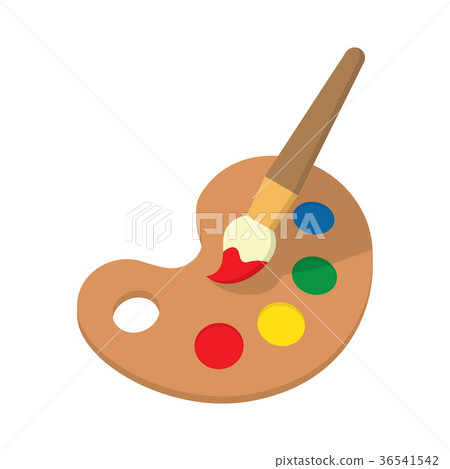 Paint brush with palette 36541542