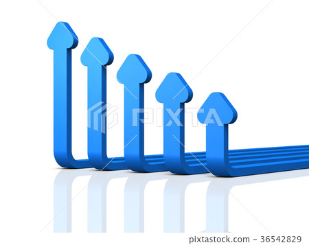 Abstract 3DCG illustrations showing a decreasing trend Abstract 3DCG illustrations showing a decreasing trend 36542829
