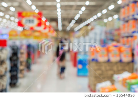 Blur of store for shopping at supermarket 36544056