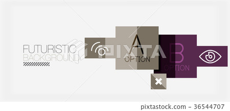 Square shapes banner design, geometric abstract Square shapes banner design, geometric abstract 36544707