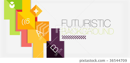 Square shapes banner design, geometric abstract Square shapes banner design, geometric abstract 36544709