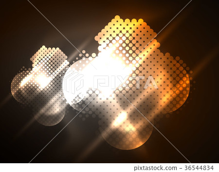 Shiny neon glowing circles, dot particles Shiny neon glowing circles, dot particles 36544834