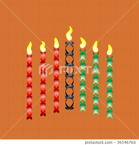 Seven Candles for Holiday of Kwanzaa Seven Candles for Holiday of Kwanzaa 36546768