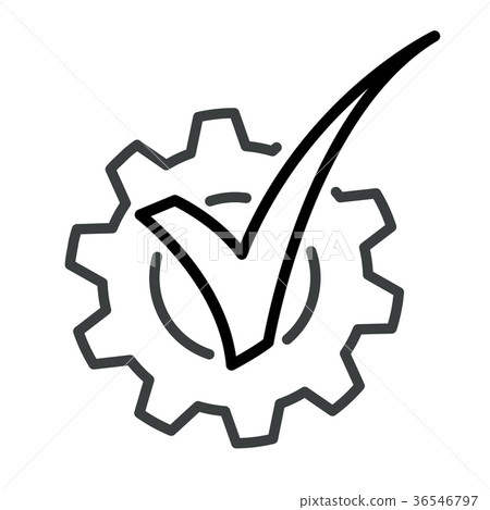 gear icon on white background gear icon on white background 36546797