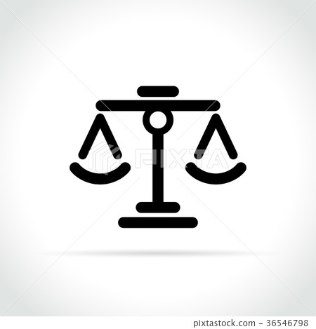 scales icon on white background 36546798