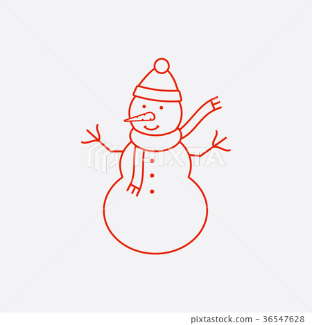 Snowman line icon Snowman line icon 36547628