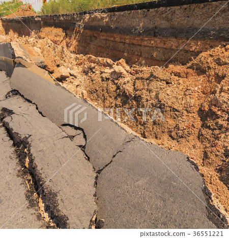 Cracked road 36551221