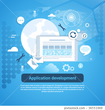 Application Development Web Coding Banner With Application Development Web Coding Banner With 36551989
