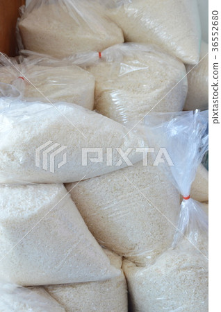 Thai jasmine rice paddy packing in plastic bag Thai jasmine rice paddy packing in plastic bag 36552680