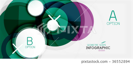Colorful geometric circle modern abstract 36552894