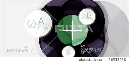 Paper geometric circle banner template 36552938