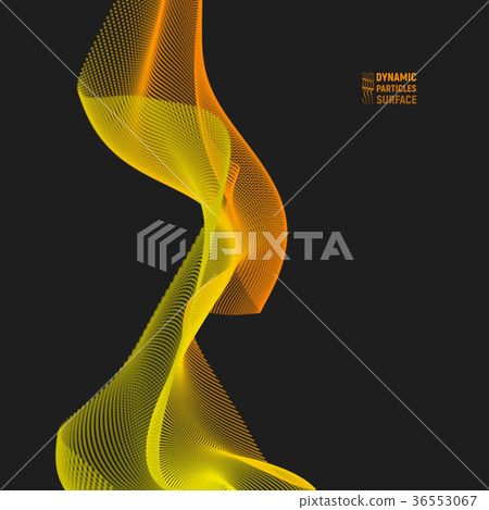 Abstract digital landscape with flowing particles Abstract digital landscape with flowing particles 36553067