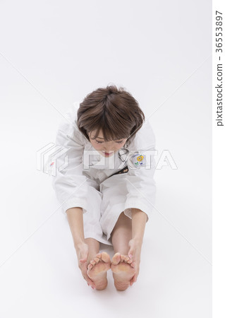 Female karate image White background Female karate image White background 36553897