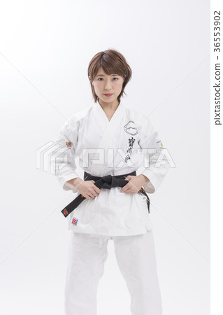 Female karate image White background 36553902