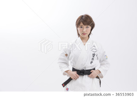 Female karate image White background Female karate image White background 36553903