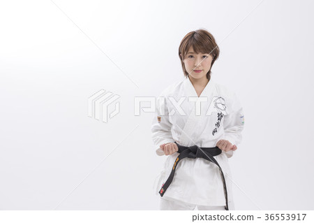 Female karate image White background Female karate image White background 36553917