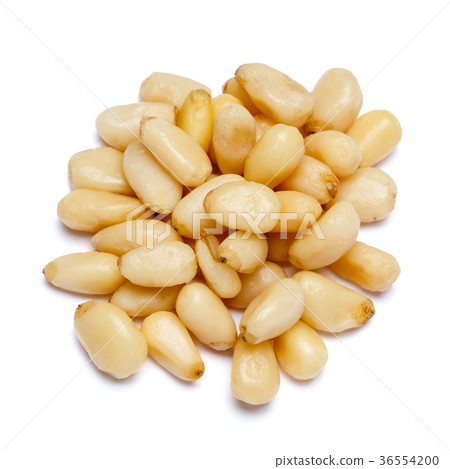Pine nuts isolated on white 36554200