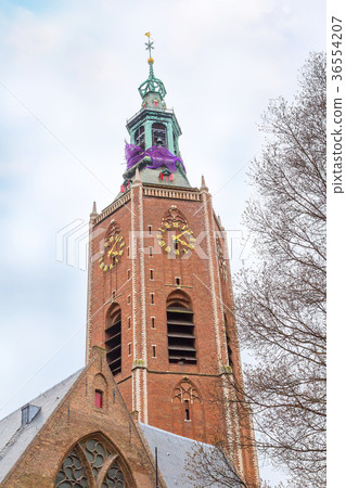 Cathedral clock tower in Hague, Netherlands Cathedral clock tower in Hague, Netherlands 36554207