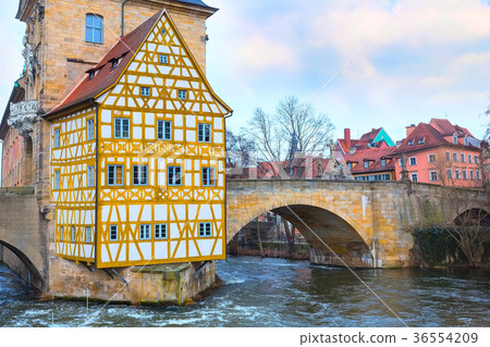 Obere bridge and Altes Rathaus in Bamberg, Germany Obere bridge and Altes Rathaus in Bamberg, Germany 36554209