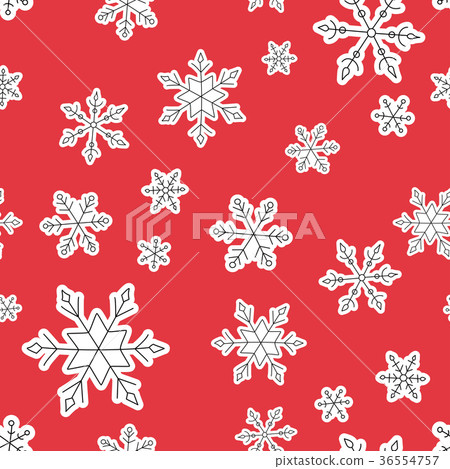 Vector Christmas seamless pattern with snowflakes. - Stock Illustration ...