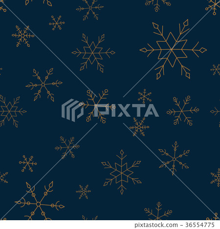 Vector Christmas seamless pattern with snowflakes. - Stock Illustration ...