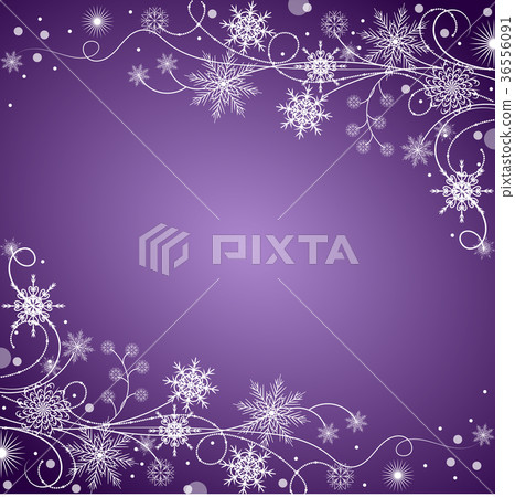 Beautiful winter frame made of snowflakes Beautiful winter frame made of snowflakes 36556091