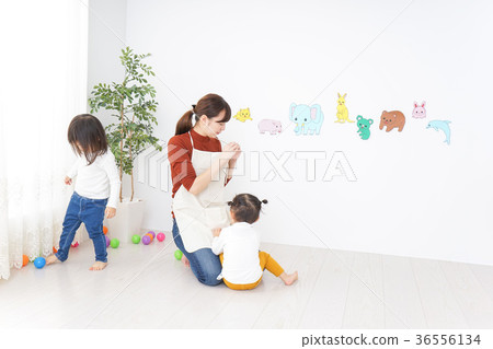 Children playing in kindergarten 36556134