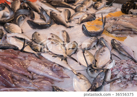 Colorful choice of fish at traditional market Colorful choice of fish at traditional market 36556375