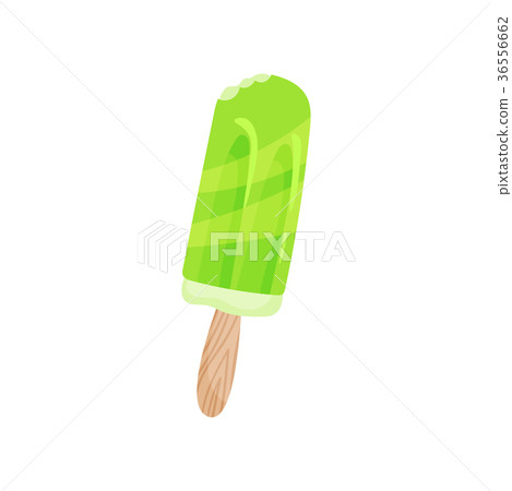 Green friut ice cream popsicle, summer time 36556662