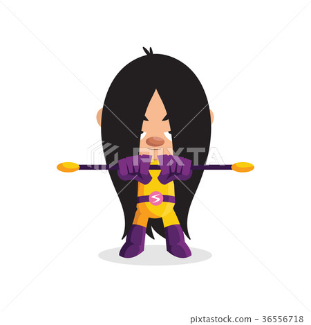 Superhero kid character in colorful costume Superhero kid character in colorful costume 36556718