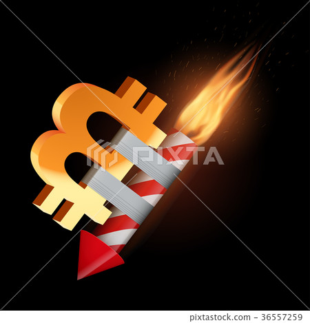 The concept of falling bitcoin The concept of falling bitcoin 36557259