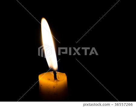 One Candle light on black background, One Candle light on black background, 36557266