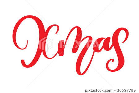 xmas calligraphy lettering word. Christmas and New 36557799
