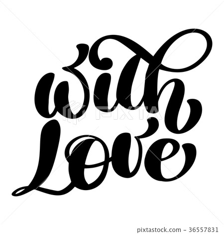 Decorative text with love. Calligraphic christmas 36557831