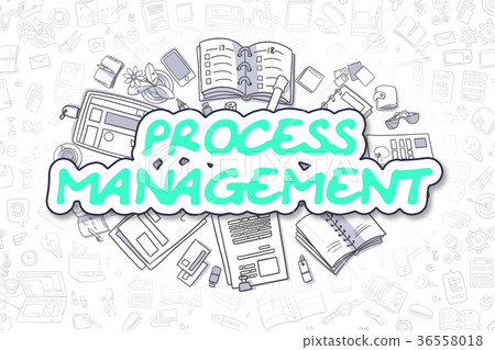 Process Management - Cartoon Green Text. Business-插圖素材 [36558018] - PIXTA圖庫