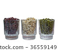 Green beans, red beans and millet in glass 36559149
