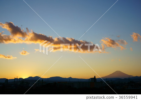 黃昏的新年和富士山 黃昏的新年和富士山 36559941