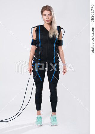 Beautiful blonde in electric muscular suit for Beautiful blonde in electric muscular suit for 36561776