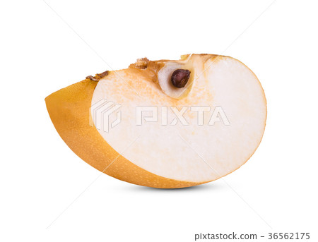 sliced snow pear fruit isolated on white sliced snow pear fruit isolated on white 36562175