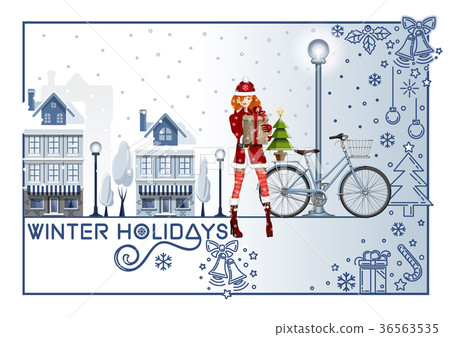 Greeting card for the winter holidays Greeting card for the winter holidays 36563535