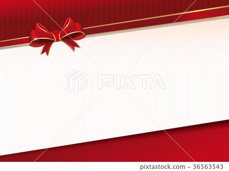 Celebratory background with red ribbon and bow 36563543