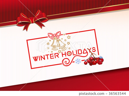 Lettering greeting card for winter holidays 36563544
