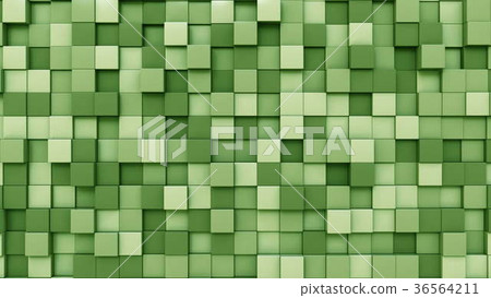 Light green cubes background, 3D rendering 36564211
