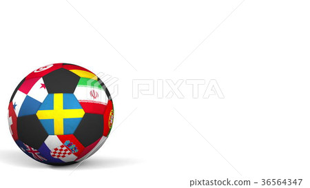 Football ball featuring different national teams Football ball featuring different national teams 36564347