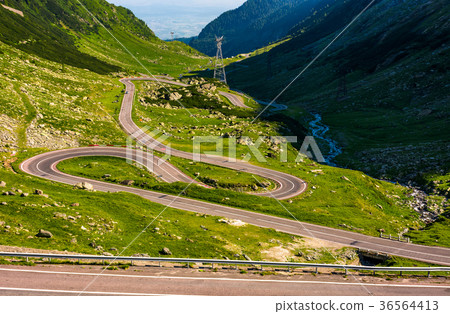 Tranfagarasan road in Romanian mountains 36564413