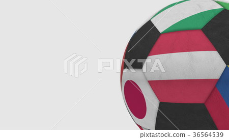 Football ball featuring different national teams 36564539