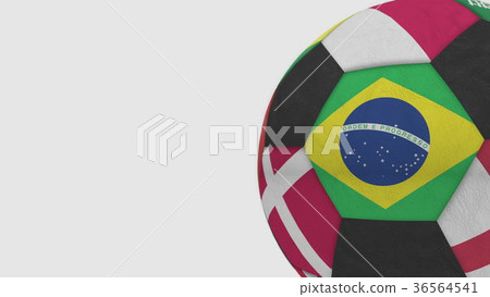 Football ball featuring different national teams 36564541