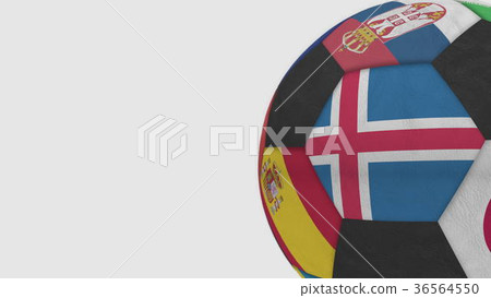 Football ball featuring different national teams Football ball featuring different national teams 36564550