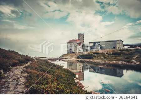 Pedestrian path to vacation resort. The Tatras. 36564641